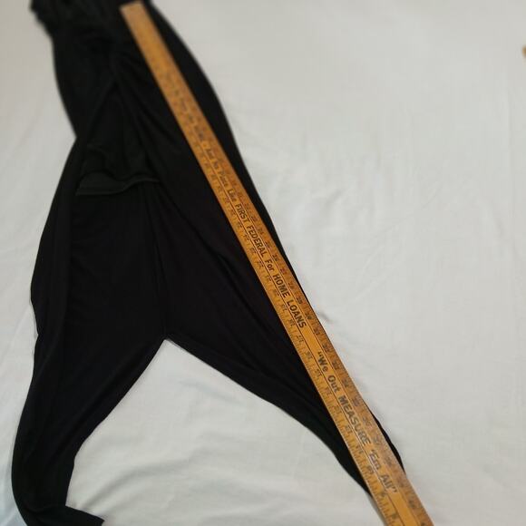 Vintage black stretch rayon sleeveless maxi dress with tulip skirt size medium - Picture 13 of 15